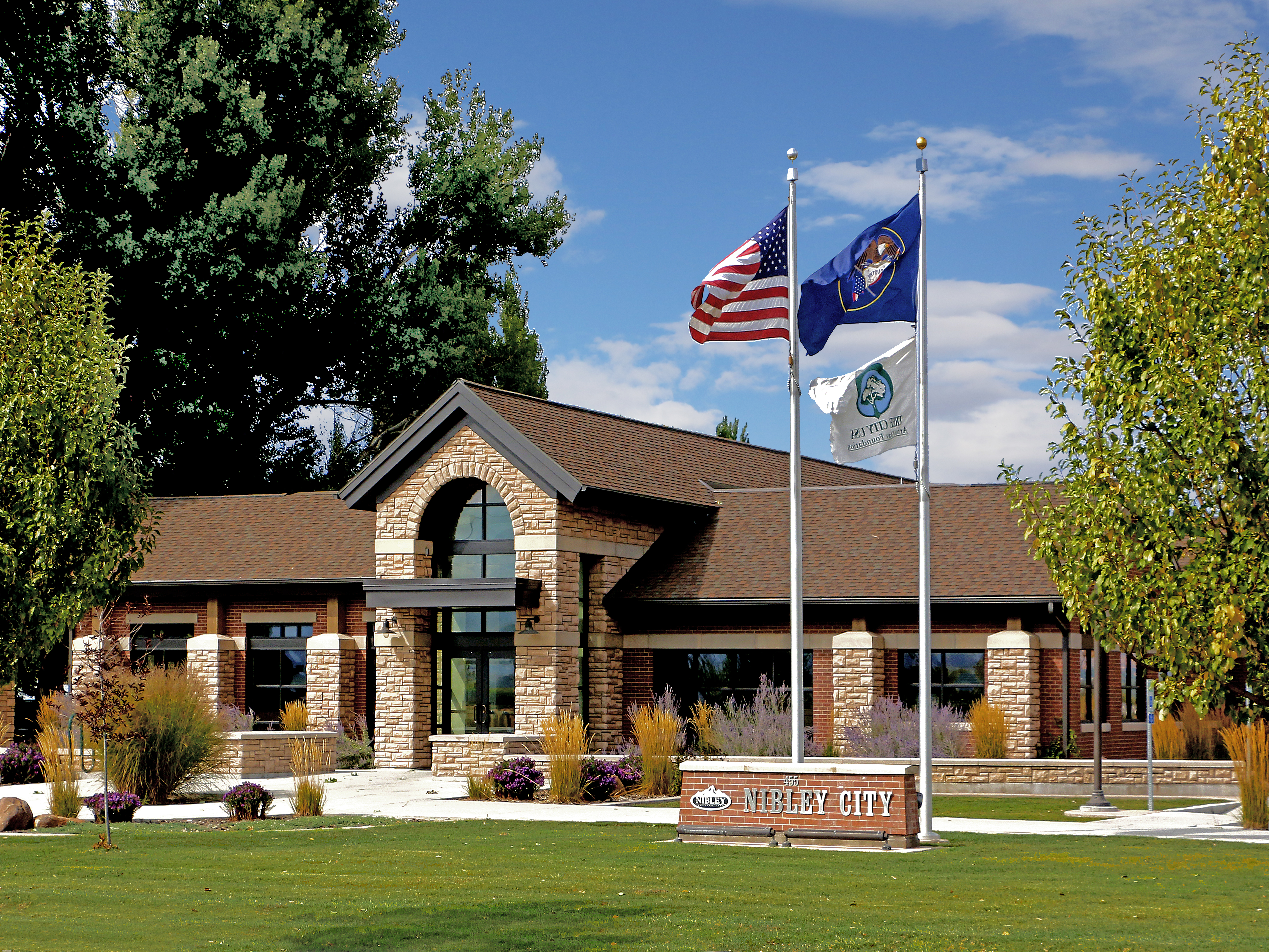 Nibley City Office Flags